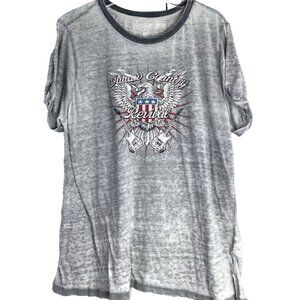 HONKY TONK Live Outside The Limits Women’s Graphic BURNOUT GRAY T Shirt 2X